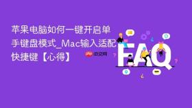 苹果电脑如何一键开启单手键盘模式_mac输入适配快捷键【心得】