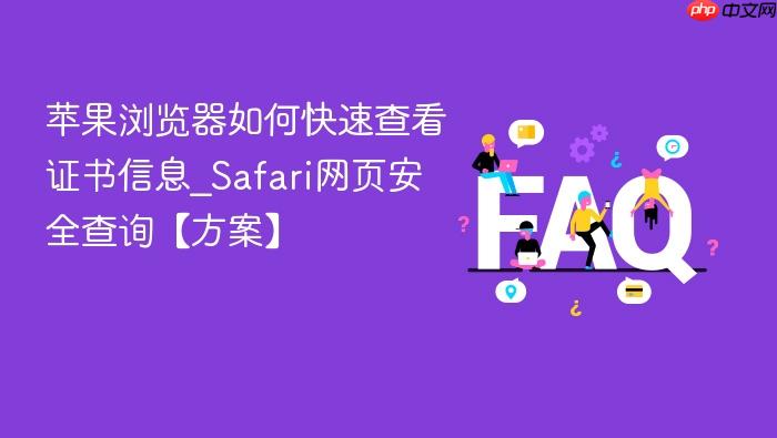 苹果浏览器如何快速查看证书信息_safari网页安全查询【方案】