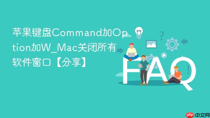 苹果键盘command加option加w_mac关闭所有软件窗口【分享】