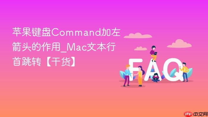 苹果键盘command加左箭头的作用_mac文本行首跳转【干货】