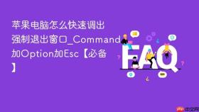 苹果电脑怎么快速调出强制退出窗口_command加option加esc【必备】