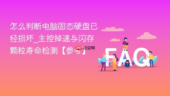 怎么判断电脑固态硬盘已经损坏_主控掉速与闪存颗粒寿命检测【参考】