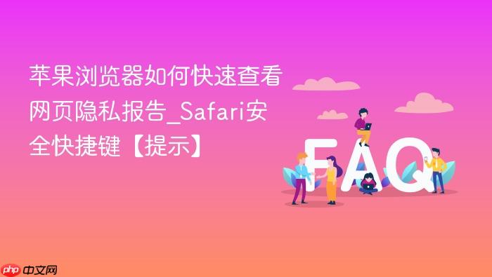 苹果浏览器如何快速查看网页隐私报告_safari安全快捷键【提示】