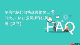 苹果电脑如何快速调整窗口大小_Mac分屏操作快捷键【教学】