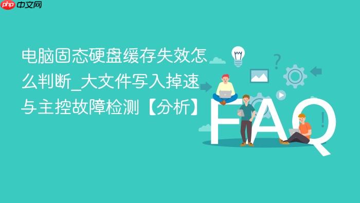 电脑固态硬盘缓存失效怎么判断_大文件写入掉速与主控故障检测【分析】