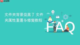 文件夹背景变黑了 文件夹属性重置与修复教程