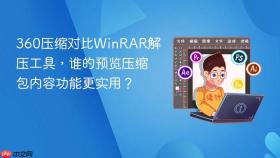 360压缩对比winrar解压工具,谁的预览压缩包内容功能更实用?