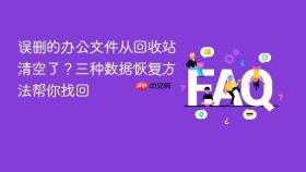 误删的办公文件从回收站清空了？三种数据恢复方法帮你找回