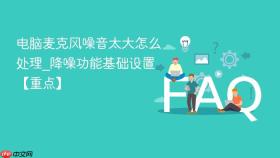 电脑麦克风噪音太大怎么处理_降噪功能基础设置【重点】