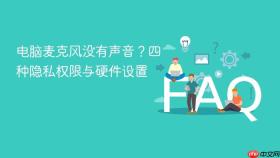 电脑麦克风没有声音？四种隐私权限与硬件设置