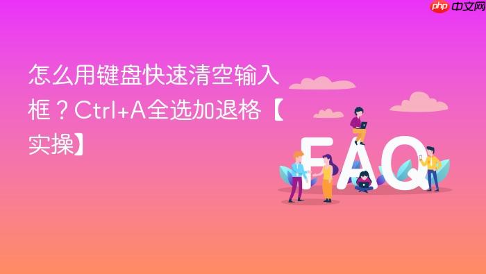 怎么用键盘快速清空输入框？ctrl+a全选加退格【实操】