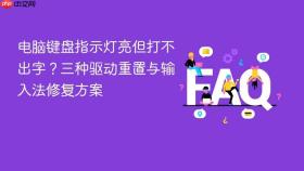 电脑键盘指示灯亮但打不出字?三种驱动重置与输入法修复方案