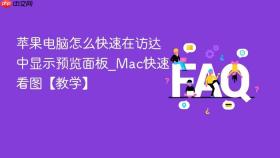 苹果电脑怎么快速在访达中显示预览面板_Mac快速看图【教学】
