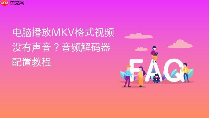 电脑播放mkv格式视频没有声音?音频解码器配置教程