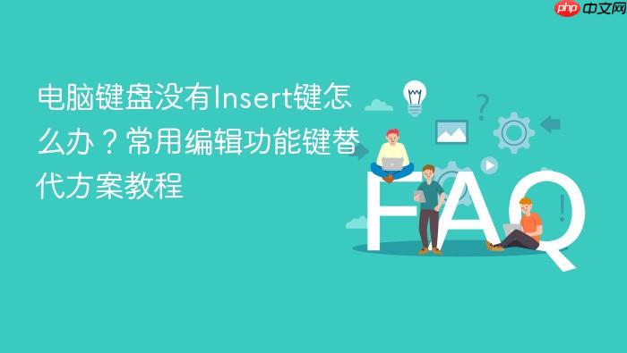 电脑键盘没有insert键怎么办?常用编辑功能键替代方案教程