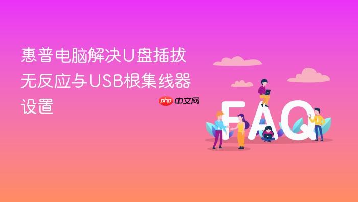 惠普电脑解决u盘插拔无反应与usb根集线器设置