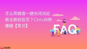 怎么用键盘一键关闭浏览器当前标签页?ctrl+w快捷键【常识】
