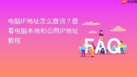 电脑IP地址怎么查询？查看电脑本地和公网IP地址教程