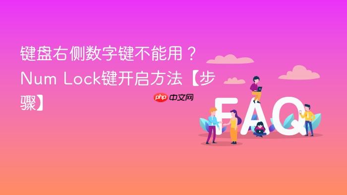 键盘右侧数字键不能用？num lock键开启方法【步骤】