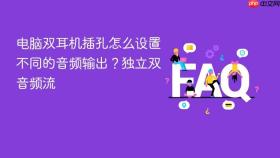 电脑双耳机插孔怎么设置不同的音频输出?独立双音频流