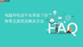 电脑开机进不去系统?四种常见原因及解决方法