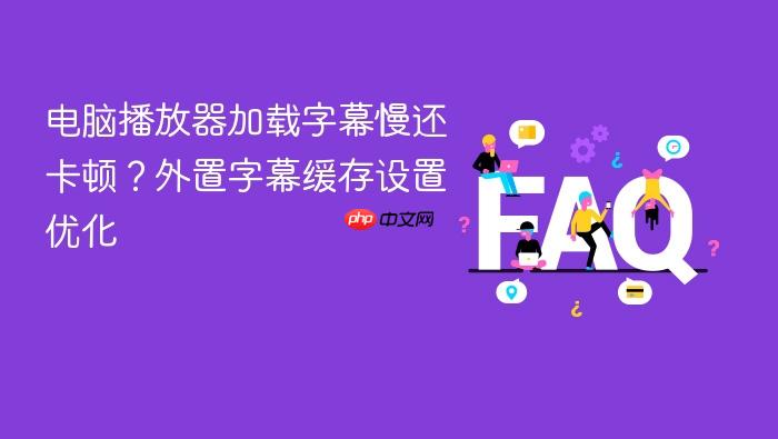 电脑播放器加载字幕慢还卡顿?外置字幕缓存设置优化