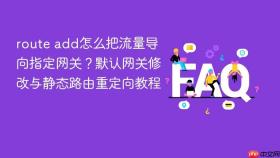 route add怎么把流量导向指定网关？默认网关修改与静态路由重定向教程