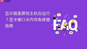 显示器黑屏但主机在运行？显卡接口与内存条排查指南