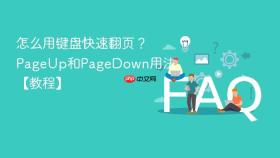 怎么用键盘快速翻页？pageup和pagedown用法【教程】