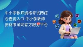 中小学教师资格考试网综合查询入口 中小学教师资格考试网官方服务平台