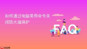 如何通过电脑常用命令关闭防火墙保护