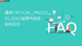 遇到CRITICAL_PROCESS_DIED蓝屏代码该如何应对