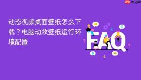 动态视频桌面壁纸怎么下载?电脑动效壁纸运行环境配置