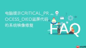 电脑提示CRITICAL_PROCESS_DIED蓝屏代码的系统映像修复