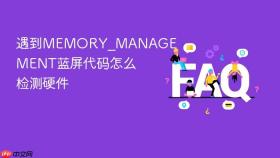 遇到MEMORY_MANAGEMENT蓝屏代码怎么检测硬件
