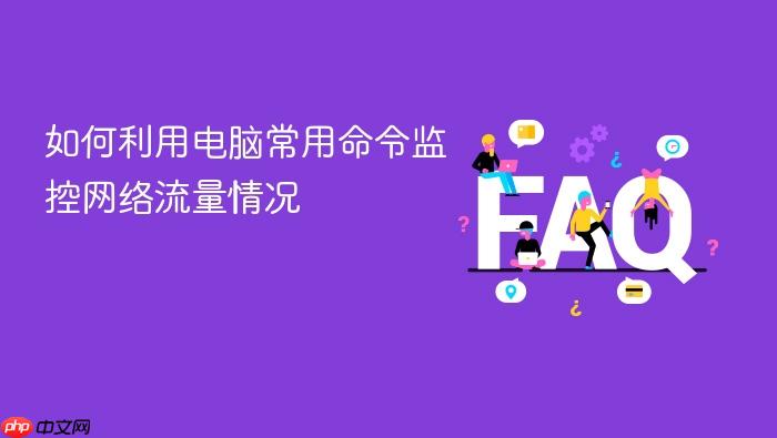 如何利用电脑常用命令监控网络流量情况