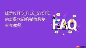 提示NTFS_FILE_SYSTEM蓝屏代码的磁盘修复命令教程