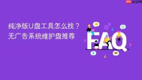 纯净版U盘工具怎么找？无广告系统维护盘推荐