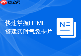 快速掌握html搭建实时气象卡片