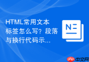 html常用文本标签怎么写？段落与换行代码示例