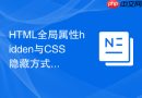 html全局属性hidden与css隐藏方式的区别