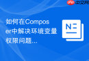 如何在composer中解决环境变量权限问题