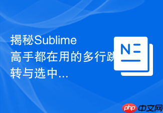 揭秘sublime高手都在用的多行跳转与选中技巧