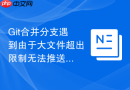 Git合并分支遇到由于大文件超出限制无法推送问题