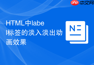 html中label标签的淡入淡出动画效果