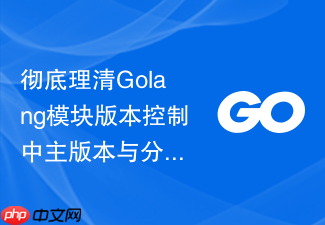 彻底理清golang模块版本控制中主版本与分支版本的冲突解决策略