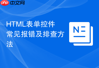 html表单控件常见报错及排查方法