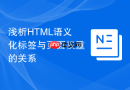 浅析html语义化标签与页面权重的关系