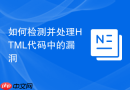 如何检测并处理HTML代码中的漏洞