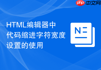 html编辑器中代码缩进字符宽度设置的使用